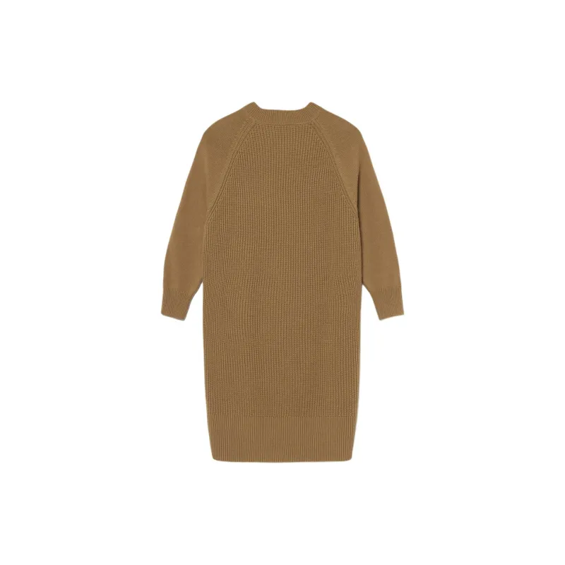 LACOSTE Long Sleeved Dress Women's Brown-1