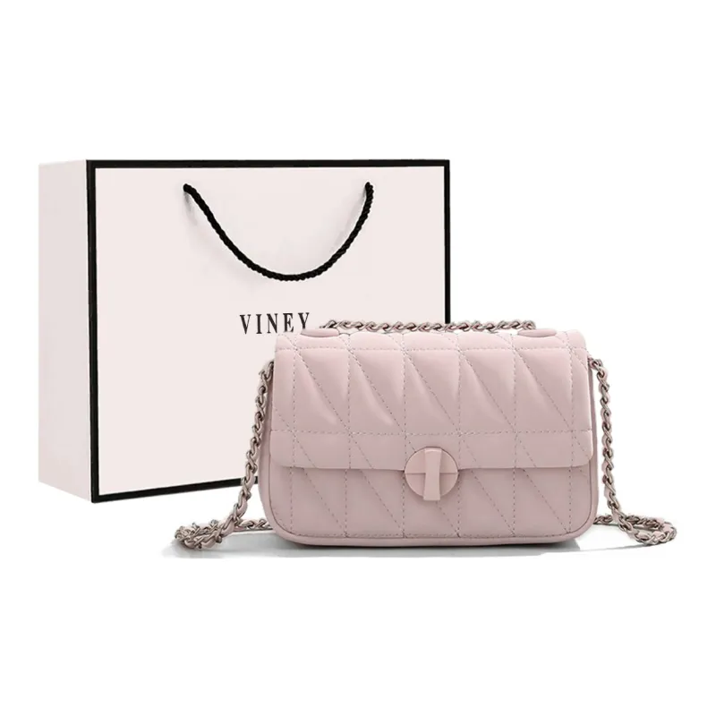 VINEY Synthetic Leather Small Square Bag Shoulder Bag Crossbody Bag Small Size Women's Spring Light Pearl White-12