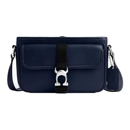 COACH BECK Cow Leather Envelope Bag, Shoulder Bag, Crossbody Bag Women's Dark Blue