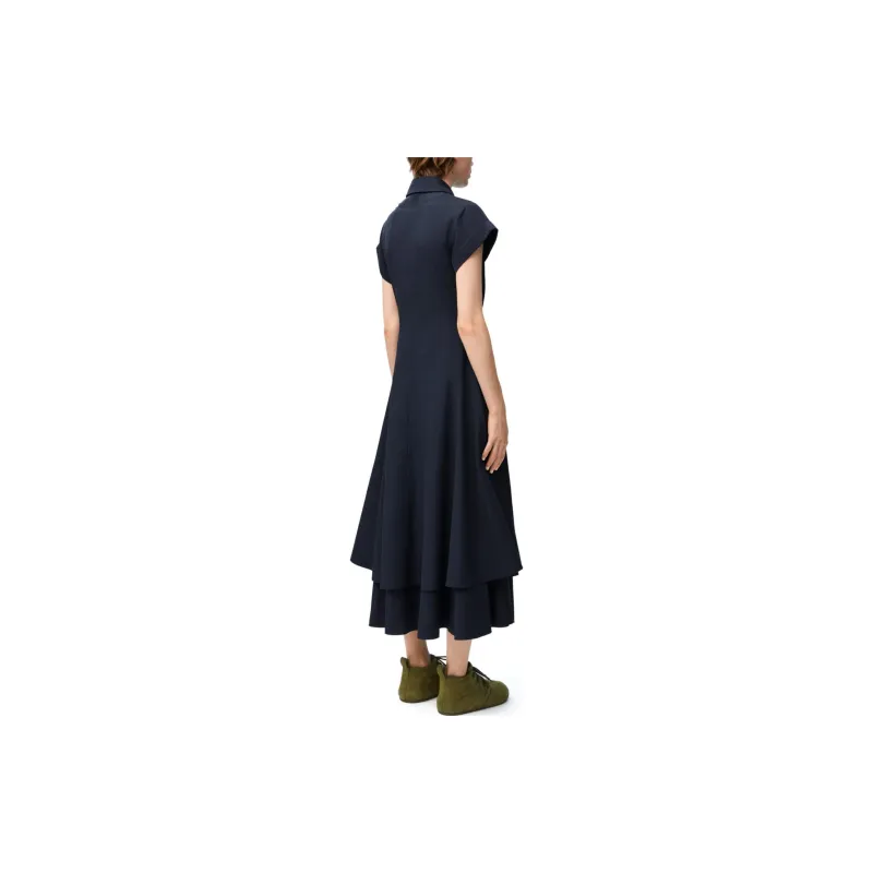 LOEWE Ruffle Detailed Midi Dress-1