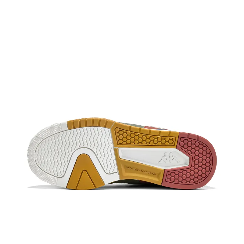 Kappa Anti Slip Wear Resistant Low Top Skateboard Shoes Unisex Light Malt Yellow-5