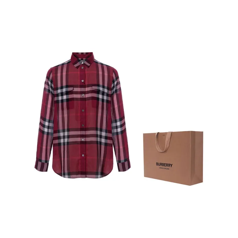 Burberry Shirts Unisex Red-2