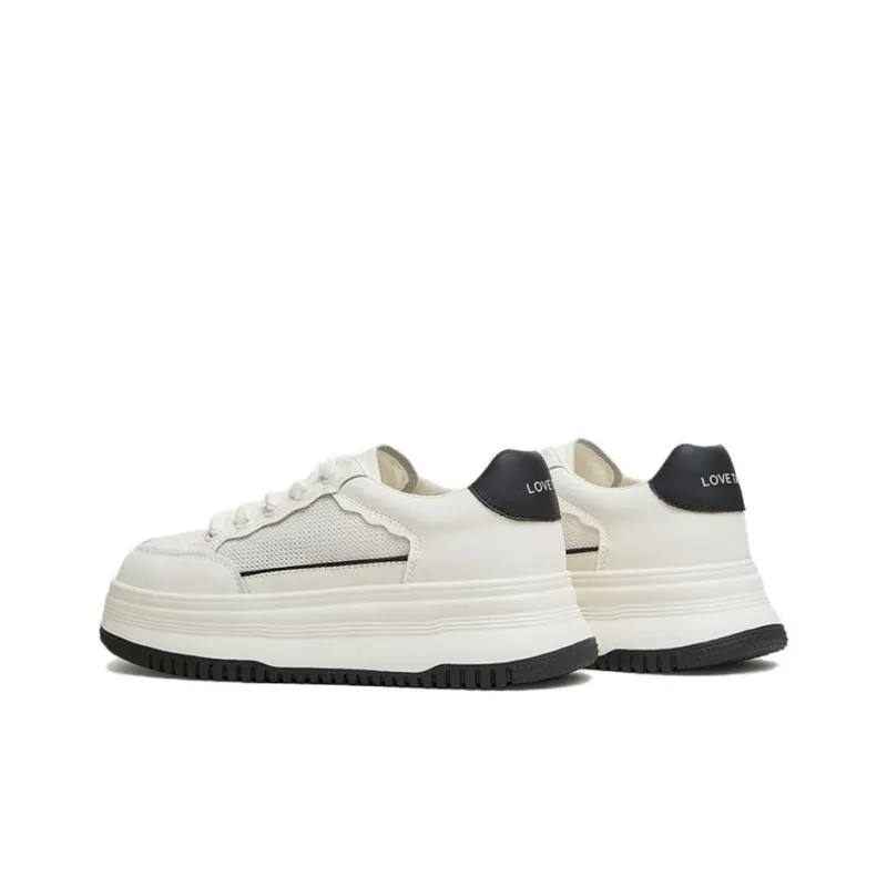 TATA Skateboard Shoes Women's Low Top Solid Color-2