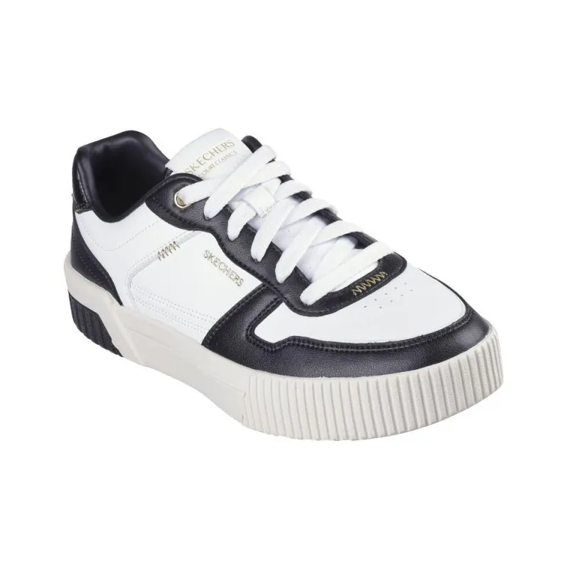 Skechers Court Classics Breathable Low Top Casual Shoes Women's Black White-2