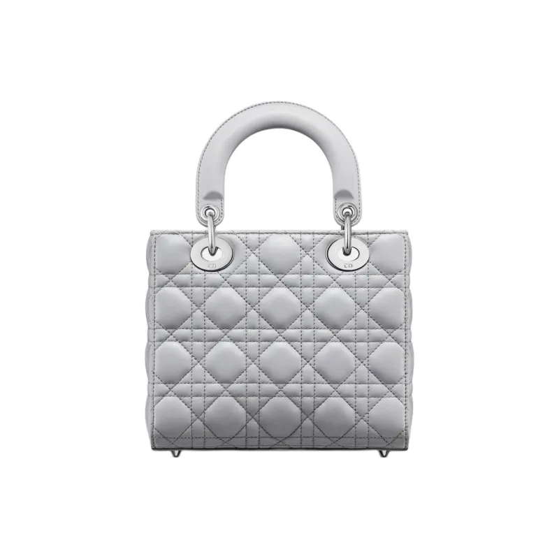 DIOR Lady Dior Sheepskin Lady Dior Bag, Shoulder Bag, Crossbody Bag, Handbag Small Size Women's Gray-3