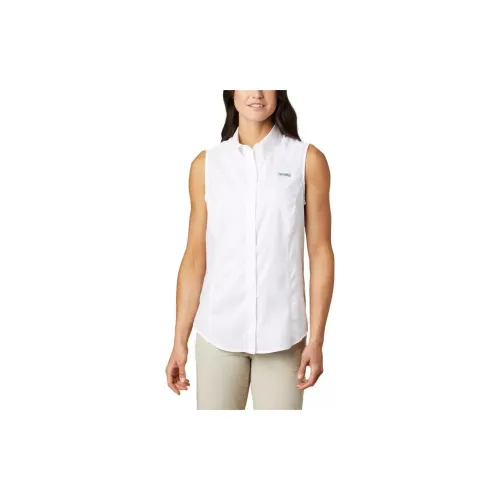 Columbia PFG Tamiami Shirts Women's White