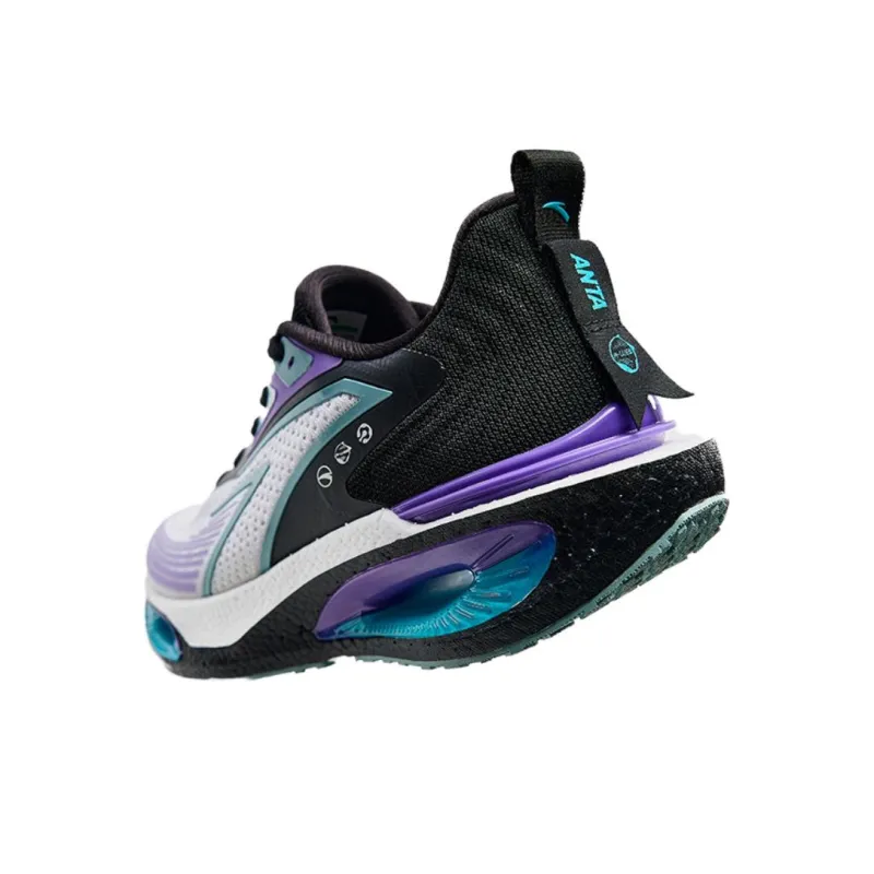 Anta Hole Cushioning, Wear Resistant Low Top Running Shoes Men's Gray Purple-2