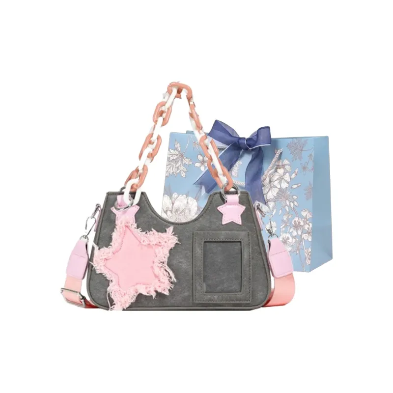 REDOO PU Shoulder Bag Women's Light Blue/Dark Blue/Blue/Black-12