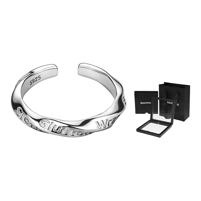 MAGICPOLE 925 Sterling Silver Rings Unisex Silver-0
