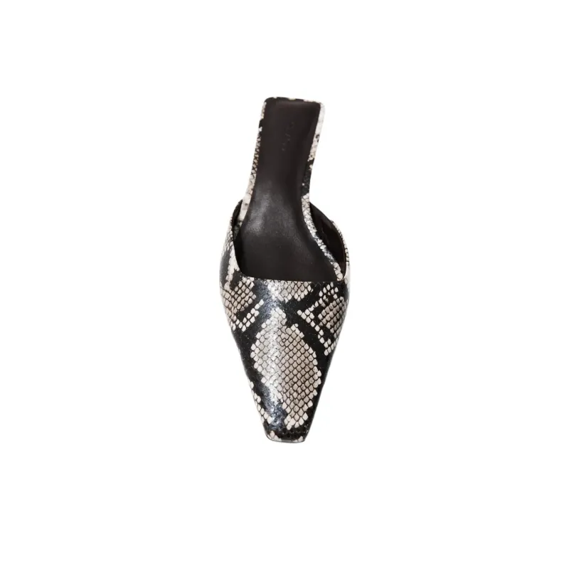 ST. AGNI Closed Toe Slippers 5cm Women's Black-2