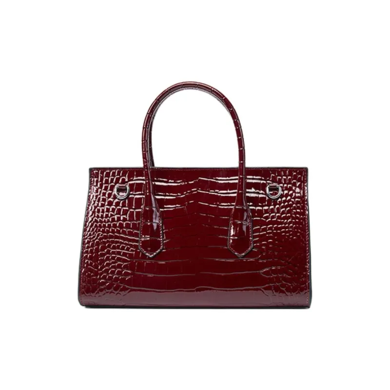 CARTELO Cow Leather Crossbody Handbags Regular Women's Black/Burgundy-5