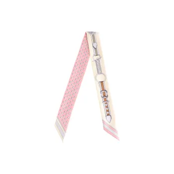 HERMES Small Silk Scarves Women's Pink Rose