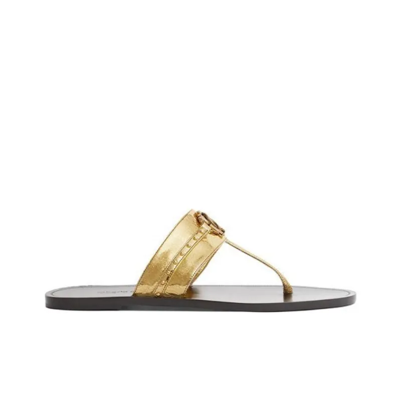 Roberto Cavalli Flip Flops Women's Gold-1