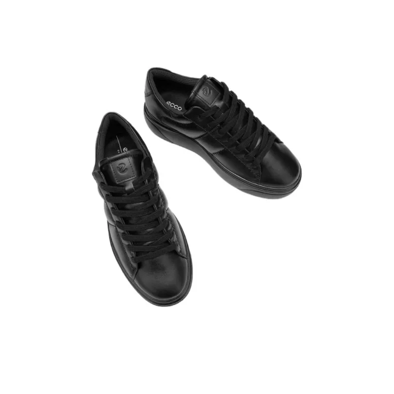 Ecco Low Top Skateboard Shoes Women's Black-4