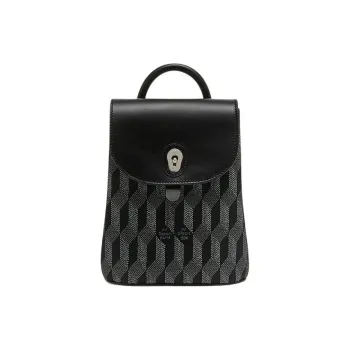 AU DEPART Reflective Jacquard Backpack Small Size Women's Black