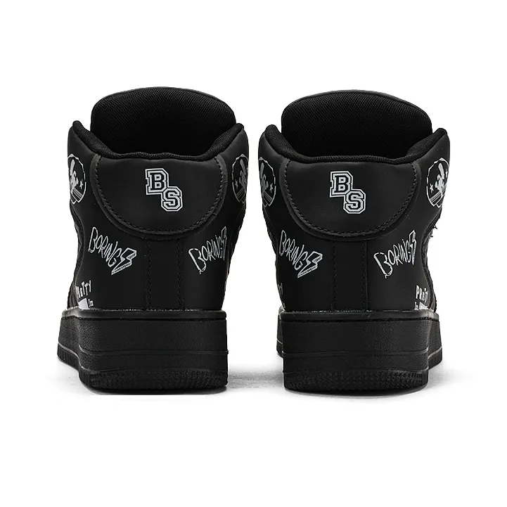 The Simpsons Skateboard Shoes Unisex High Top White/Black/Black & White-11