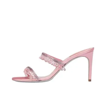 RENE CAOVILLA Chandelier Slide Slippers Women's Pink