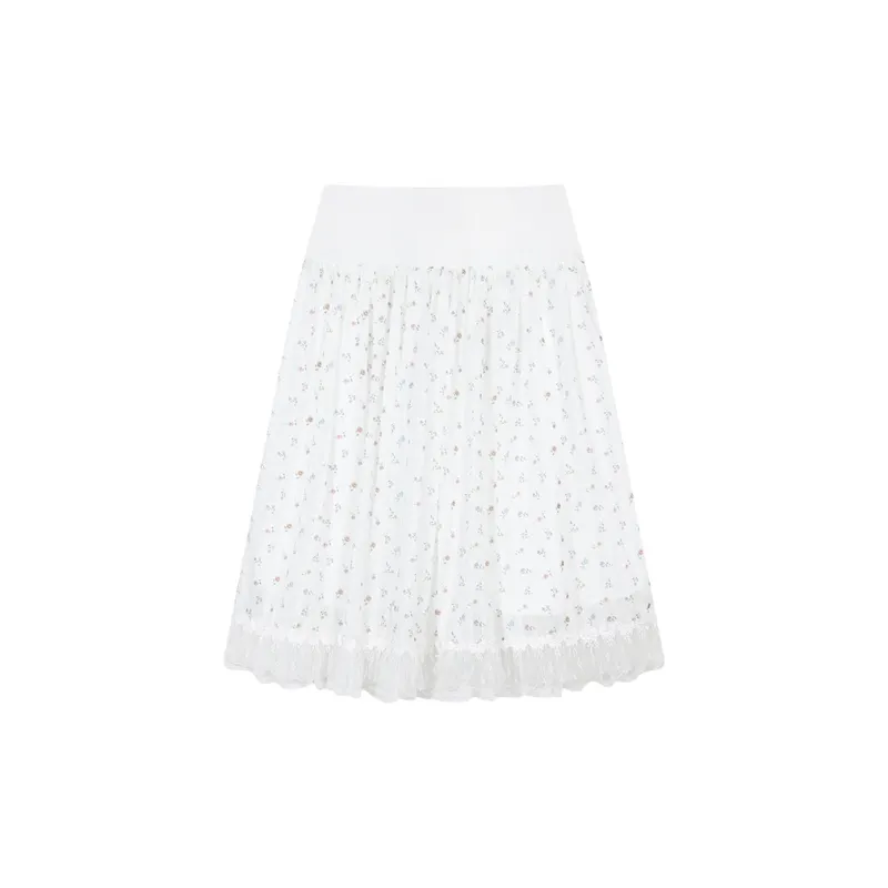 AooRaa Casual Long Skirt Women's Floral-1