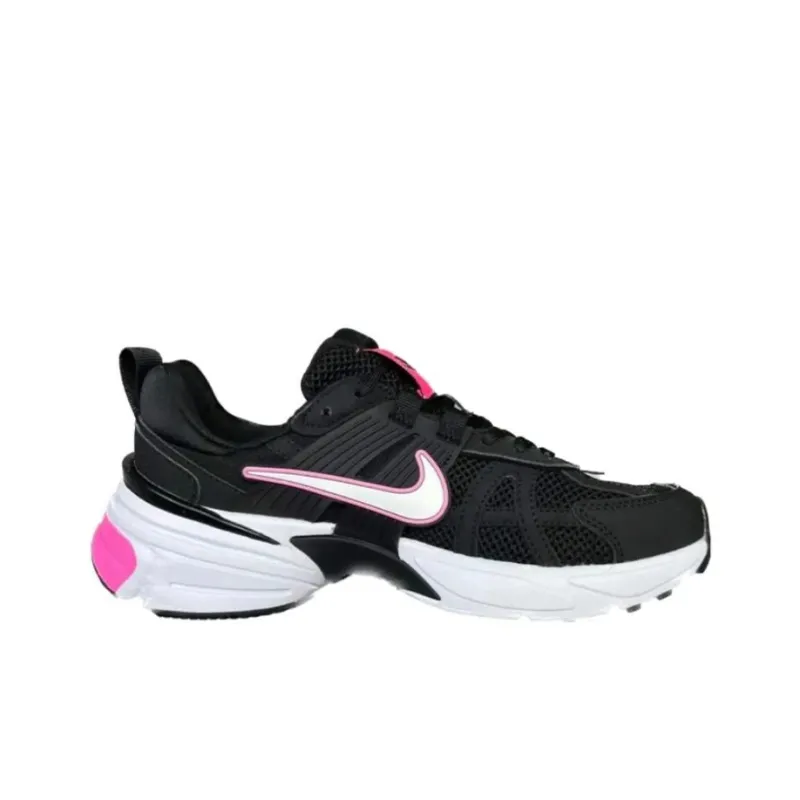 Nike V2K Run Cushioning Anti Slip And Wear Resistant Low Top Running Shoes Men's Black White Pink-1