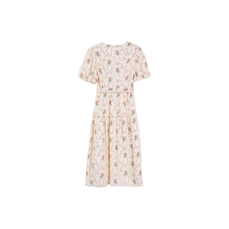 LSVE Short Sleeved Dresses Women's Multicolor-1