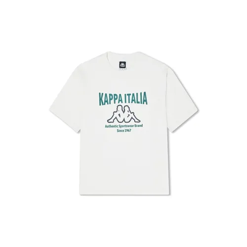 Kappa T-Shirts Unisex Korean White