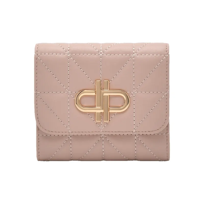 PEDRO Calfskin Wallet Women's Black/Nude/Purple-4