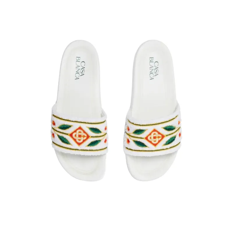 CASABLANCA Slide Slippers Men's White-4