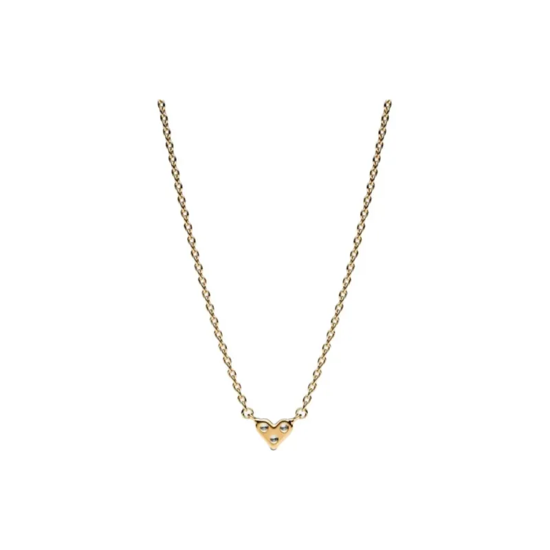 Pandora Cubic Zircon Necklaces Women's Gold-1