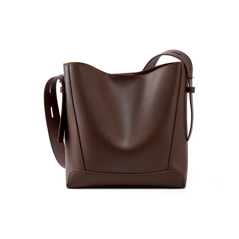 CARTELO Cow Leather Shoulder Bag Regular Women's Black/Salted Caramel/Smoke Gray/Gold Brown/Coffee-7