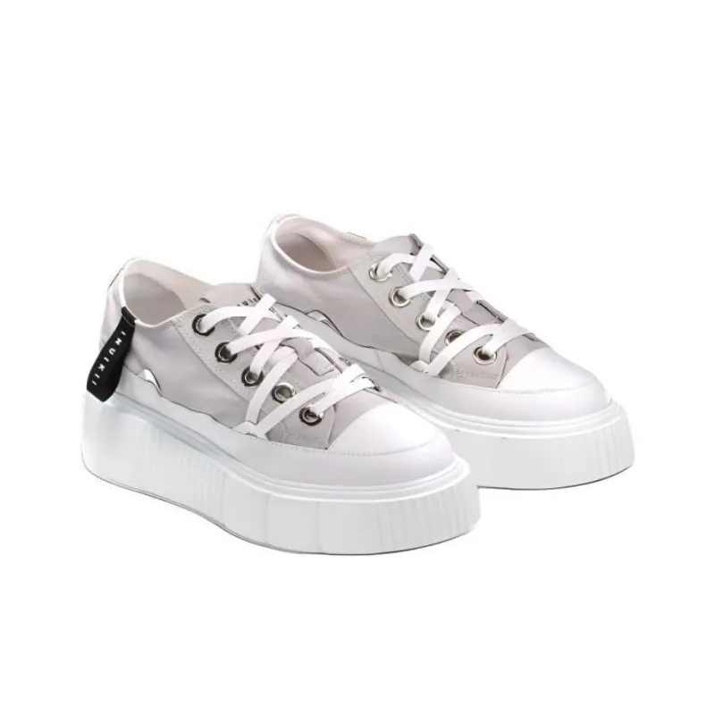 Inuikii Matilda Low Top Canvas Shoes Women's Light Gray-3