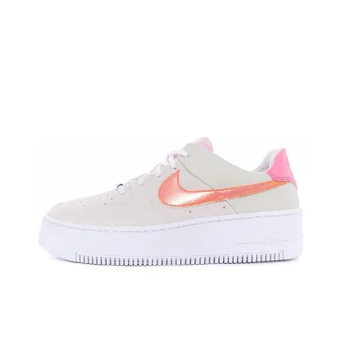 Nike Air Force 1 Sage Low Light Bone Hyper Crimson Women's