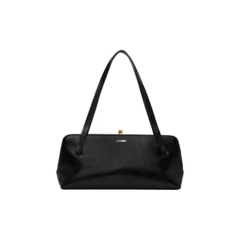 JIL SANDER Calfskin Handbag, Shoulder Bag Women's Black