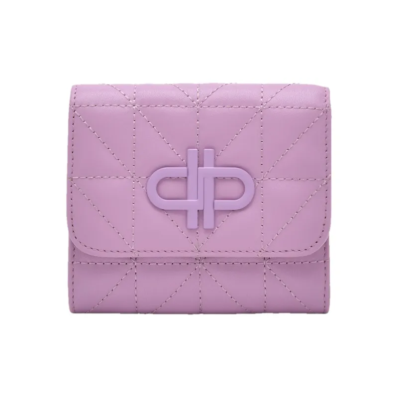 PEDRO Calfskin Wallet Women's Black/Nude/Purple-8