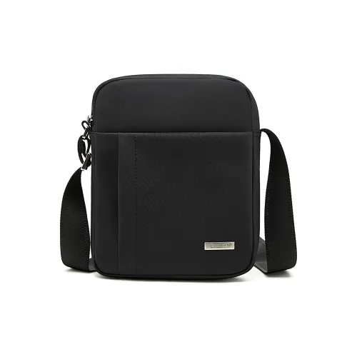 Old man's head Shoulder Bags Black