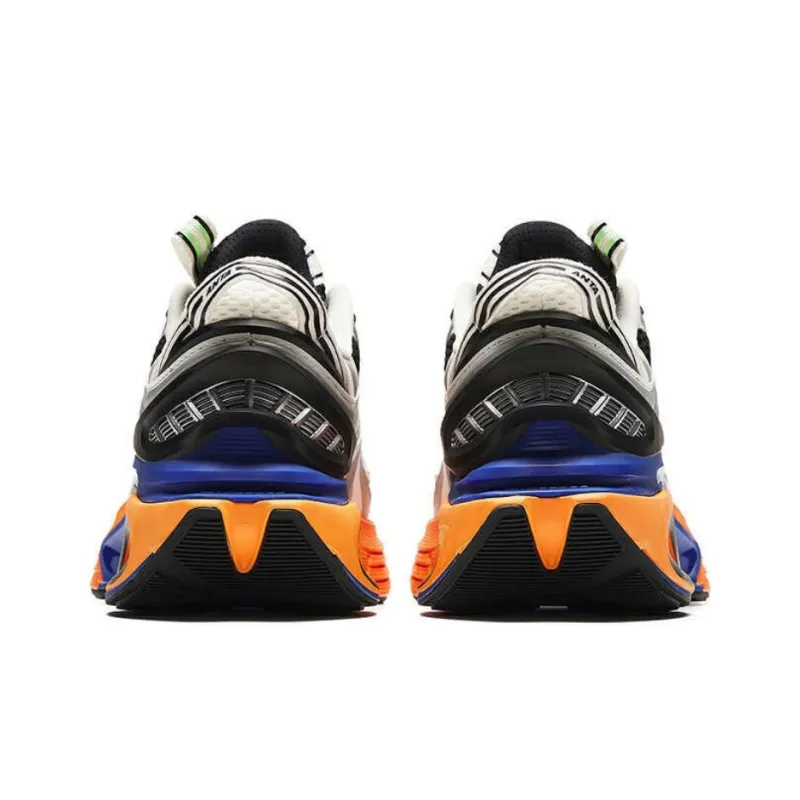 Anta Life Collection Abrasion Resistant Low Top Casual Shoes Men's Silver Orange-4
