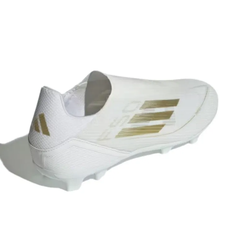 Adidas F50 League Laceless Firm/Multi Ground Cloud White Gold Metallic-2