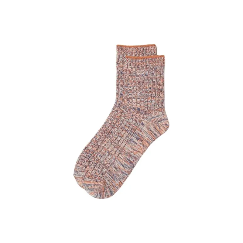 UNIQLO Mid-Calf Socks Men's 1 Pack Deep Orange-0