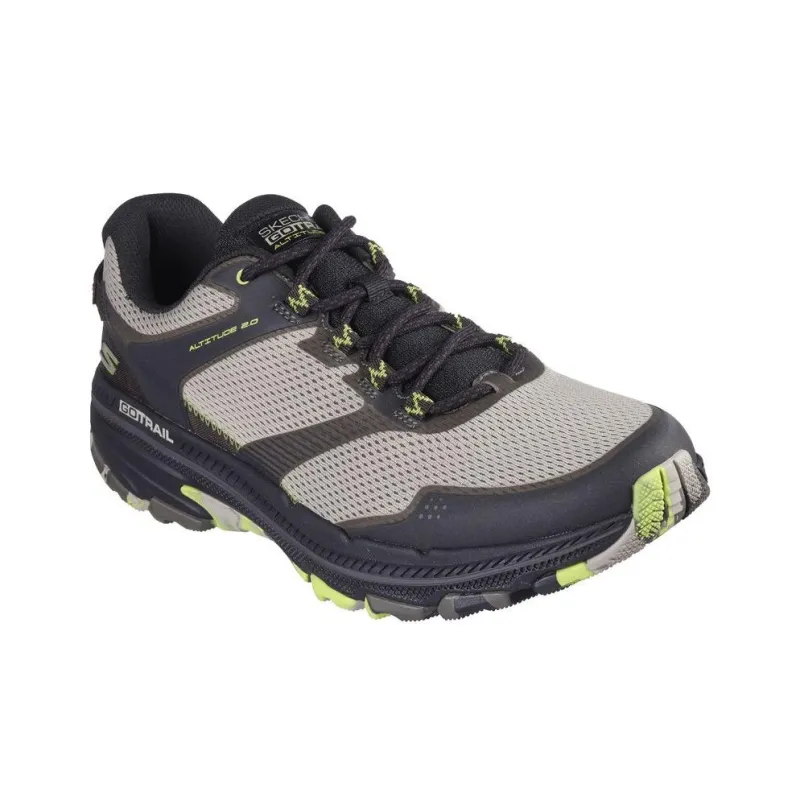 Skechers Go Run Trail Anti Slip Wear Resistant Low Top Trail Running Shoes Men's Brown Gray-3