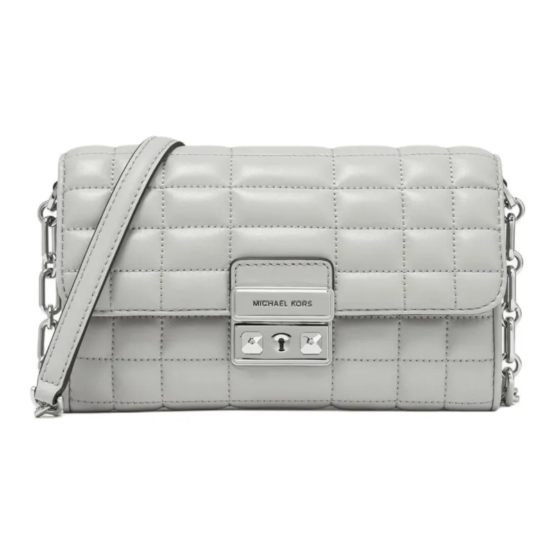 MICHAEL KORS Sheepskin With Split Cow Leather Shoulder Bag, Crossbody Bag Large Size Women's Gray-0