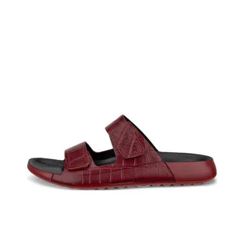 Ecco Slip Resistant Abrasion Resistant Slide Slippers Women's Red