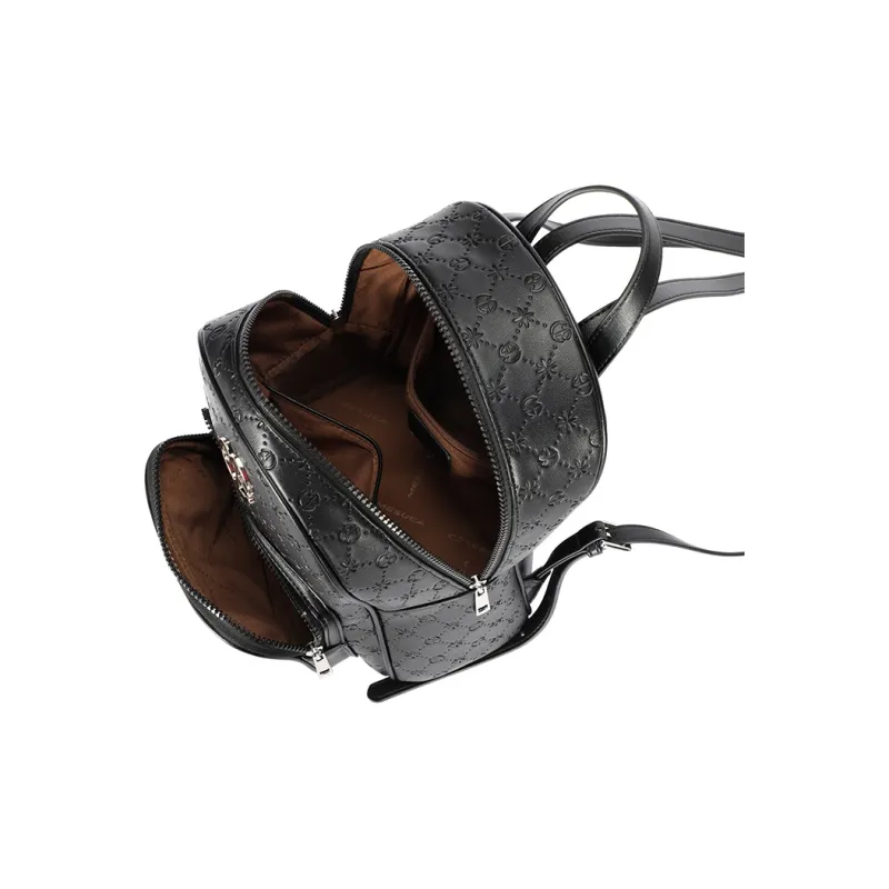 MESUCA Synthetic Leather Backpack Regular Women's Black-4