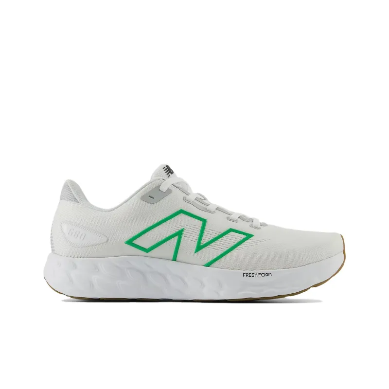 New Balance Fresh Foam 680v8 White Brighton Grey Kelly Green-1