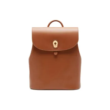 AU DEPART Calfskin Backpack Women's Brandy Brown