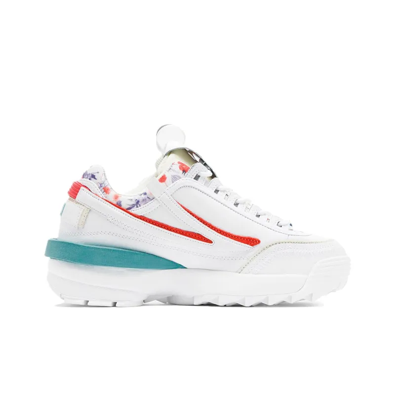 FILA Disruptor 2 Cushioning Low-Top Running Shoes Women's White Orange Blue-1