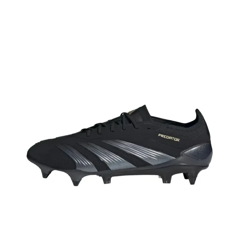 Adidas PREDATOR ELITE Soft Ground Slip Resistant Coverage Soccer Shoes Unisex Black-0