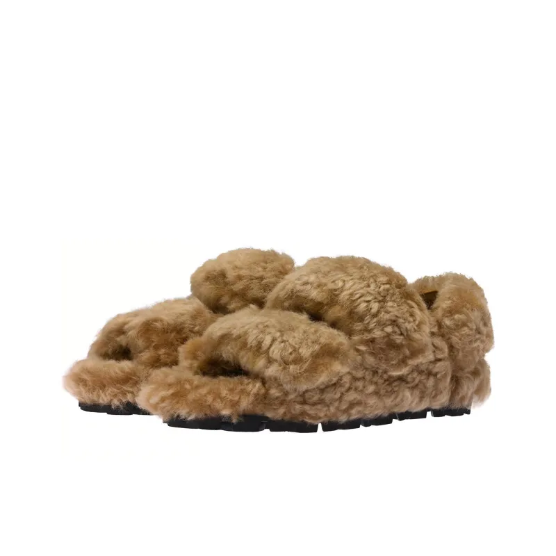 MIU MIU One Strap Sandals Women's Brown-2