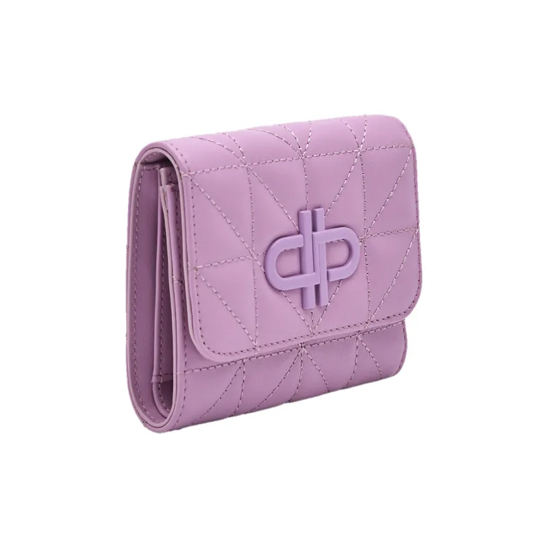 PEDRO Calfskin Wallet Women's Black/Nude/Purple-9