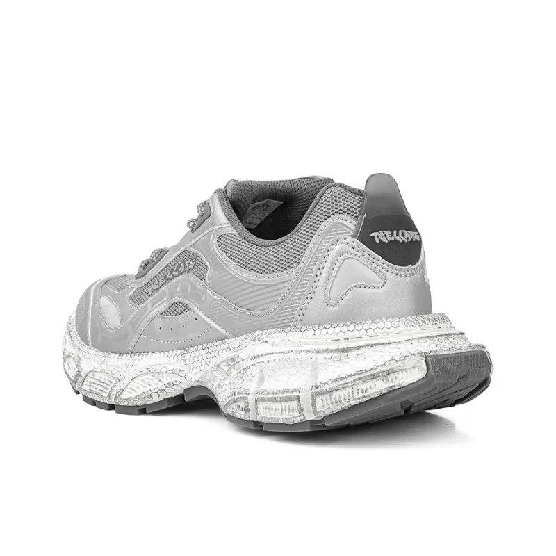 TCELLARS Cushioning Abrasion Resistant Lightweight Height Increasing Mat Low Top Chunky Sneakers Unisex-10