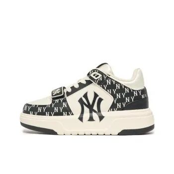 MLB Chunky Liner Basic Mid Top Skateboard Shoes Unisex Beige Black