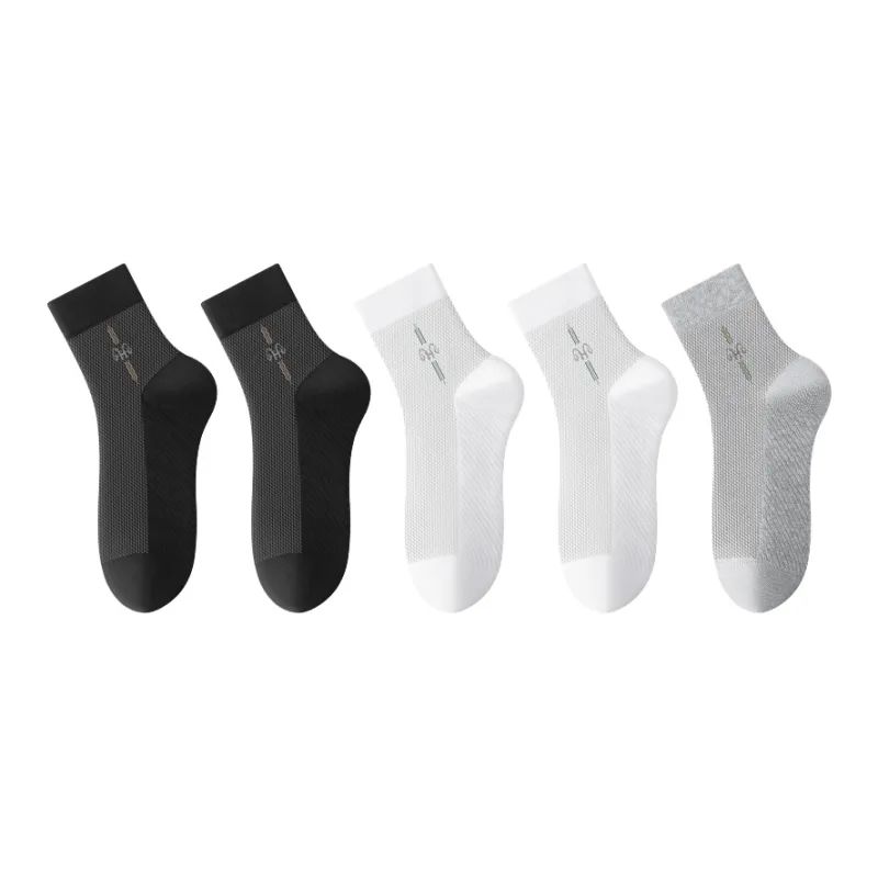 H YXIANG Mid Calf Socks Men's 5 Pack-5
